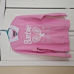 Barbie Pickleball Sweatshirt with faux collar(L)